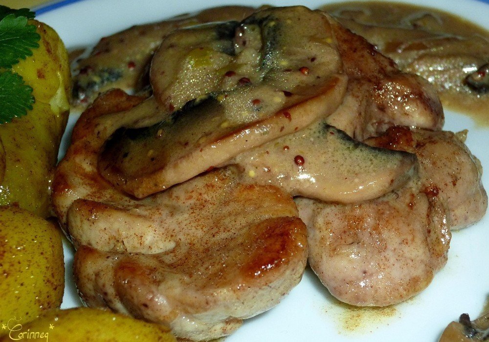 Ris de veau sauce au porto et moutarde à l