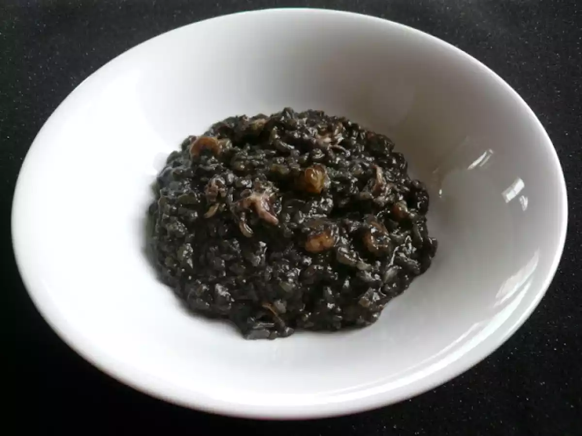Risotto à l'encre de seiche
