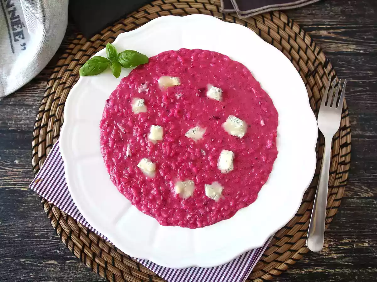 Risotto à la betterave et au gorgonzola : une explosion de couleurs et de saveurs! - photo 3