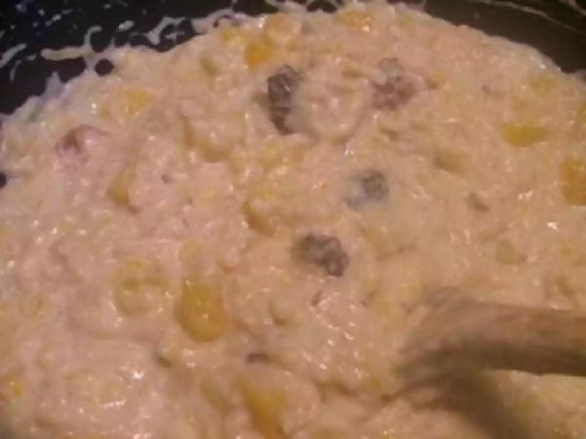 Risotto à la courge et aux morilles