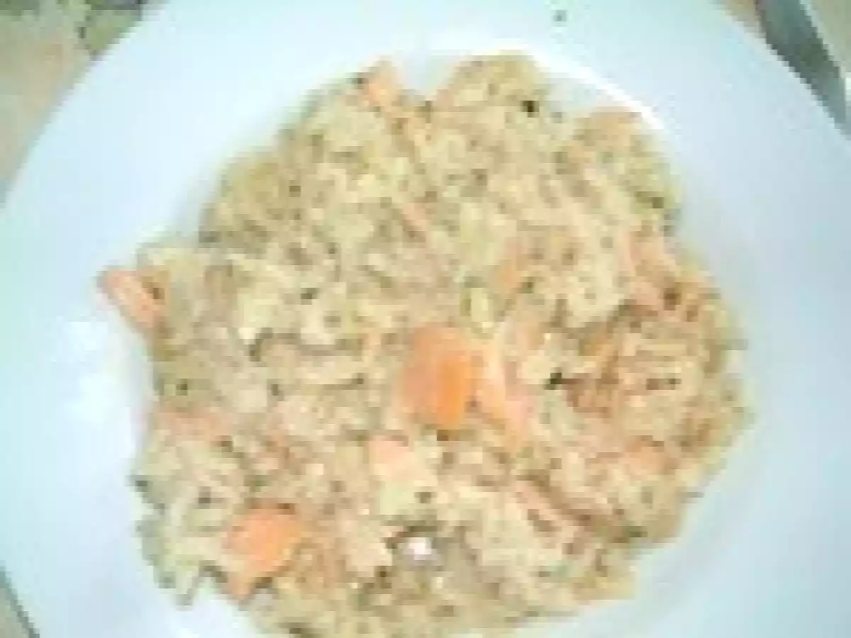 Risotto à la roquette et au saumon fumé