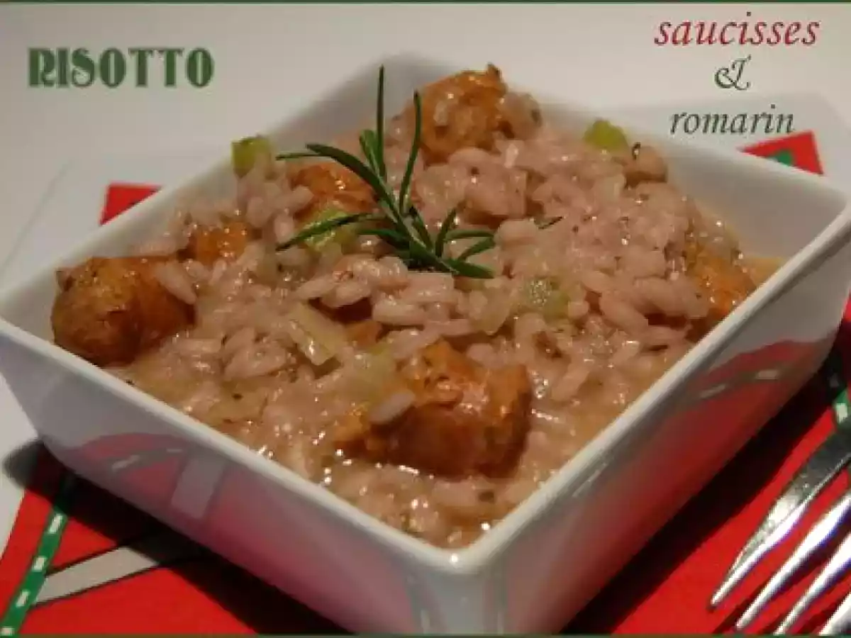 Risotto à la saucisse italienne et au romarin, sans gluten