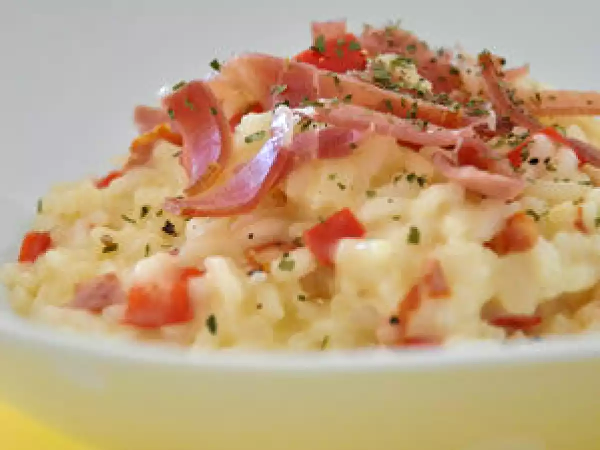 Risotto au Chorizo, Poivron Rouge et Manchego