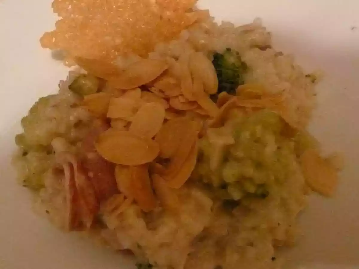 Risotto au chou romanesco et au jambon cru