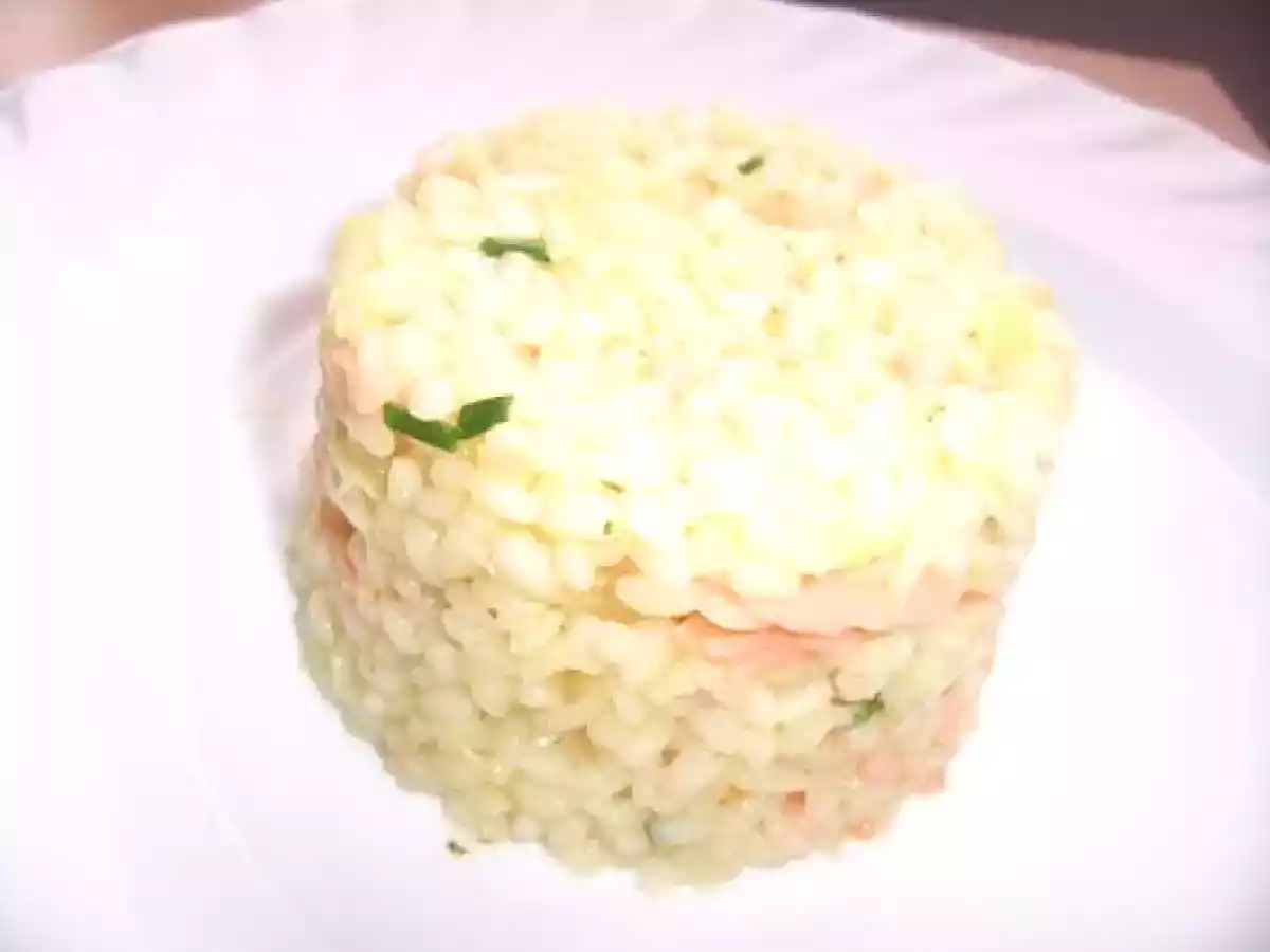 Risotto au citron et au saumon fumé