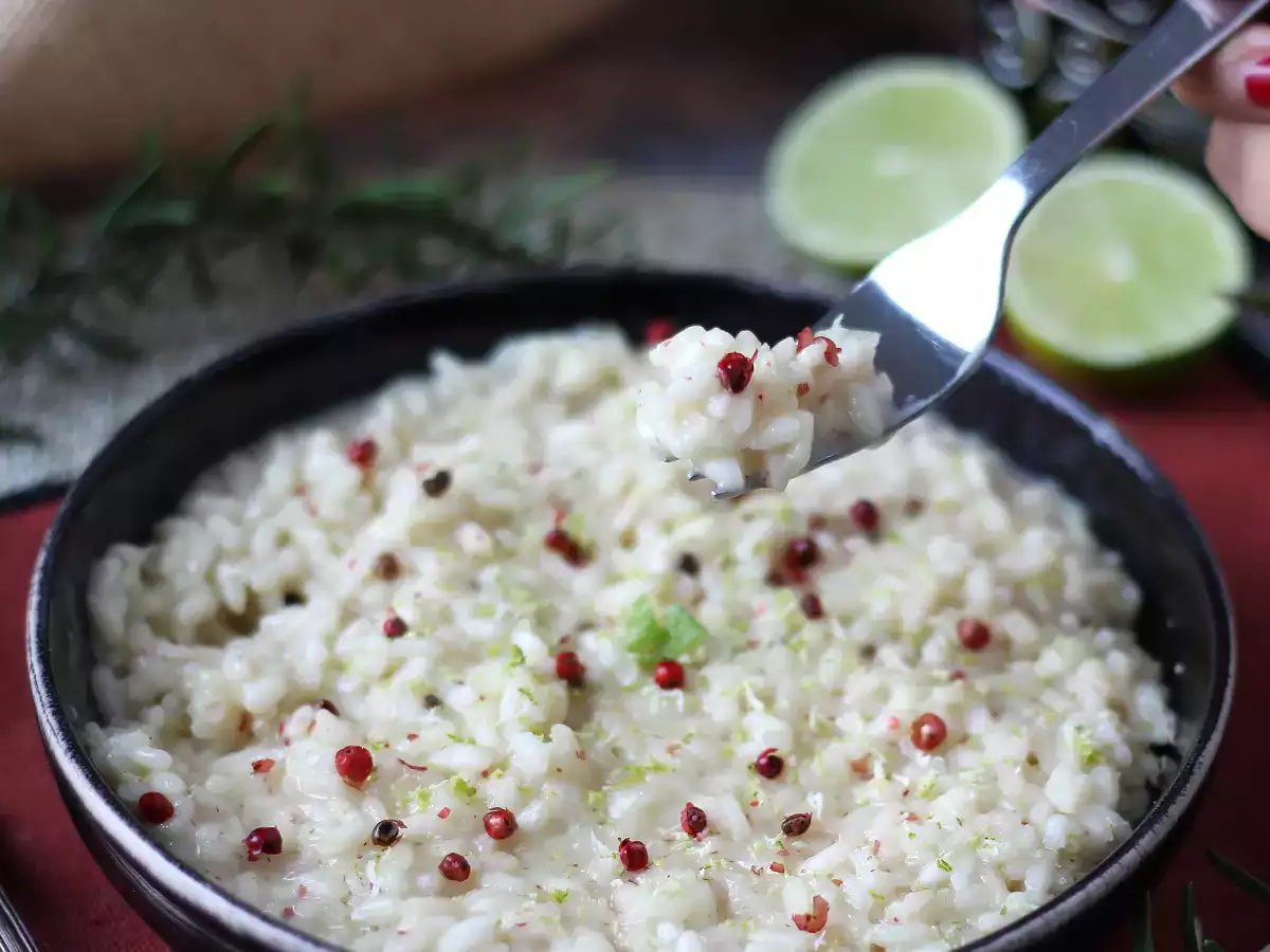 Risotto au citron vert et au poivre rose : une recette végétarienne raffinée - photo 6