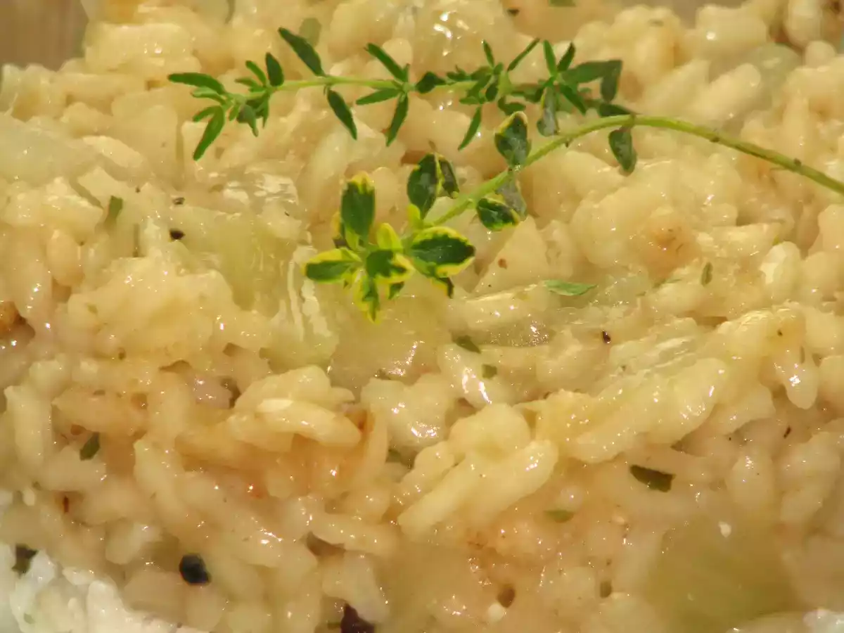 Risotto au fenouil, agrumes et cabillaud