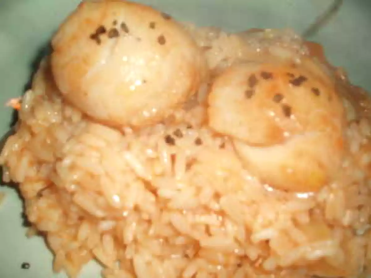 Risotto au paprika et Noix de st Jacques