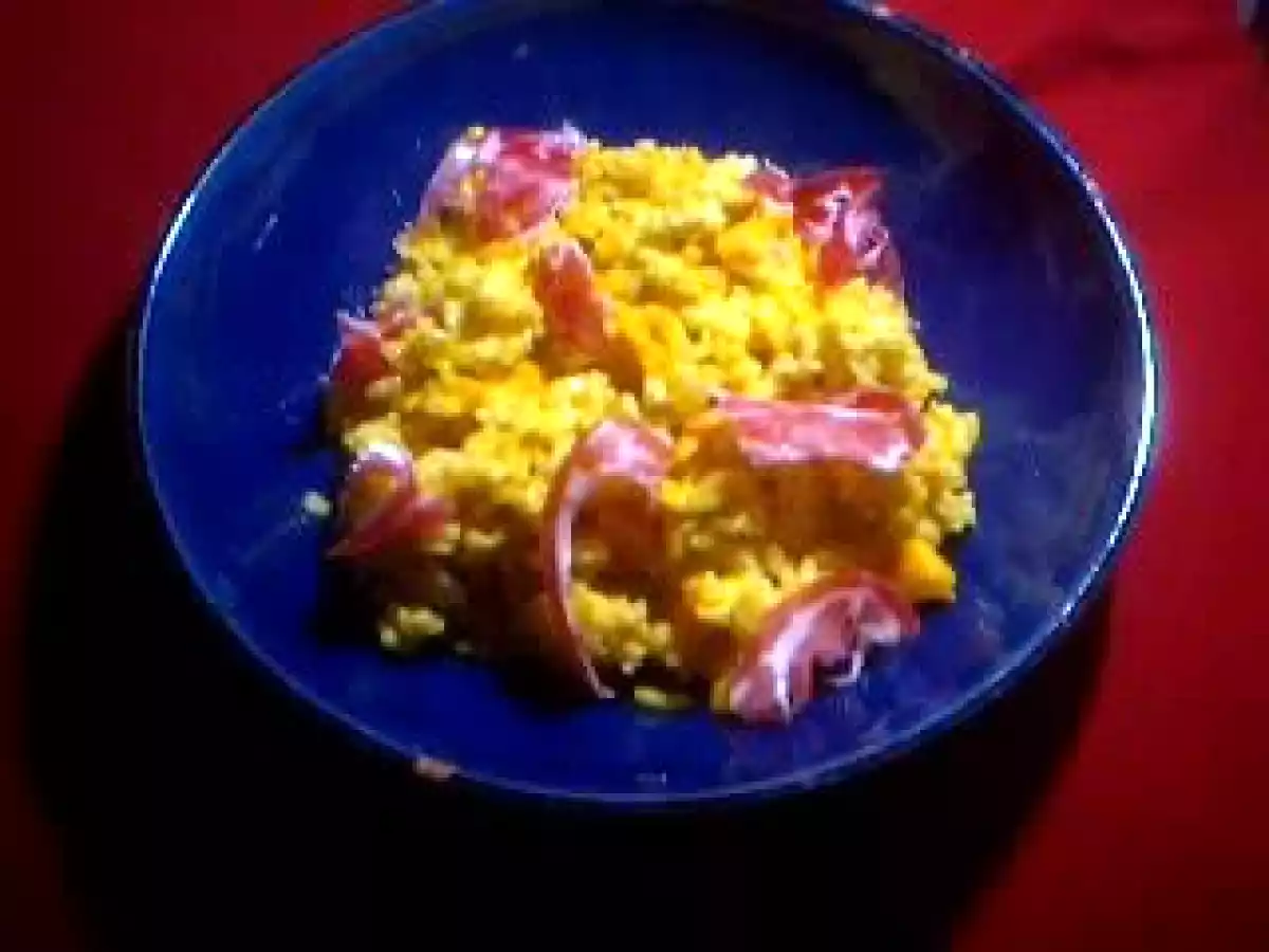 Risotto au potimarron et coppa