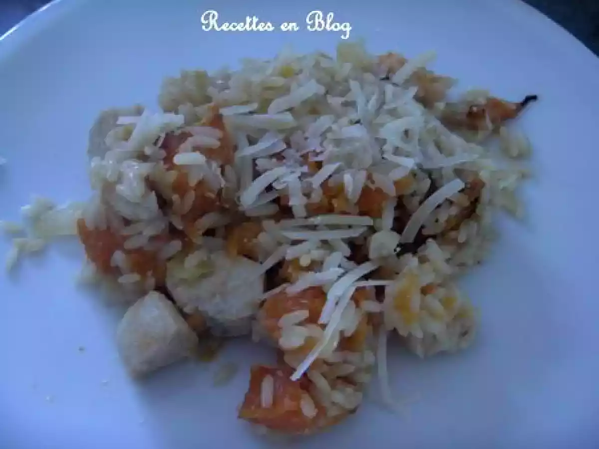 RISOTTO AU POTIRON ET AU POULET - photo 3