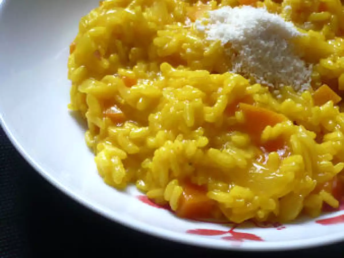 Risotto au potiron safrané