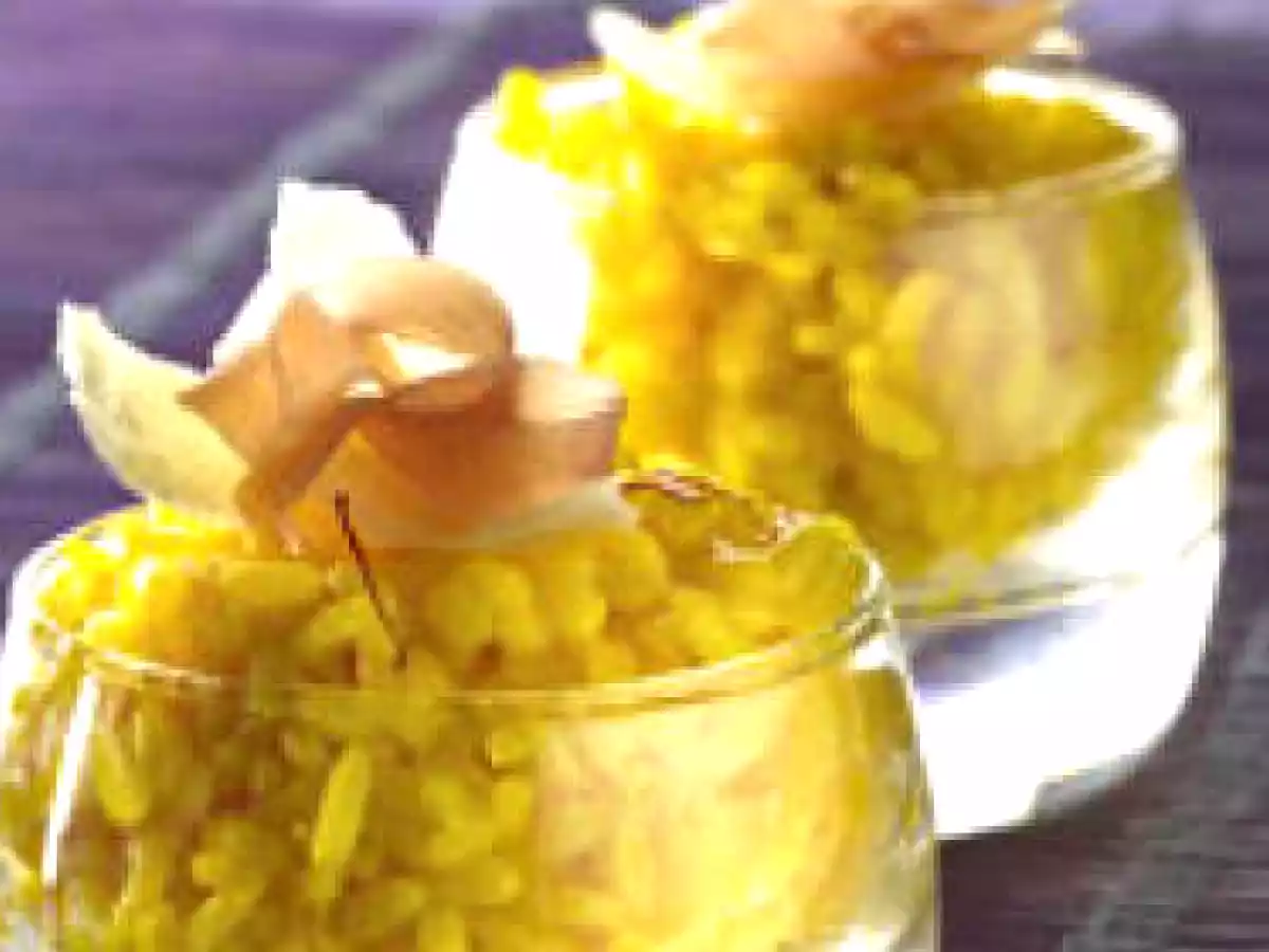 Risotto au safran et au vin blanc