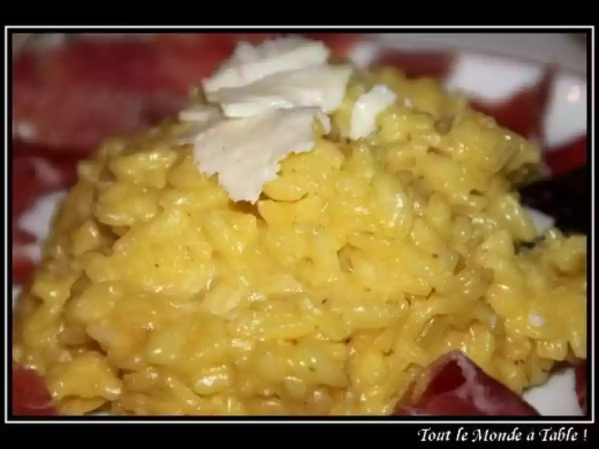 Risotto au safran et pecorino, copeaux de Speck - photo 2