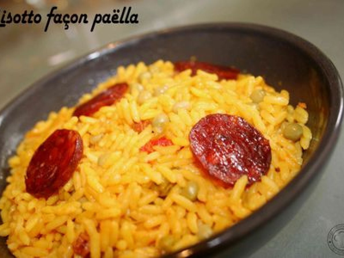 Risotto au safran facon paella Recette Ptitchef