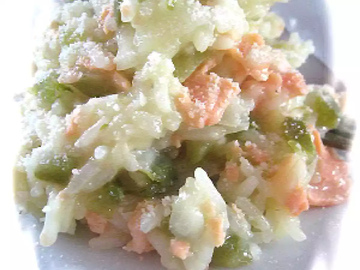 Risotto au saumon fumé