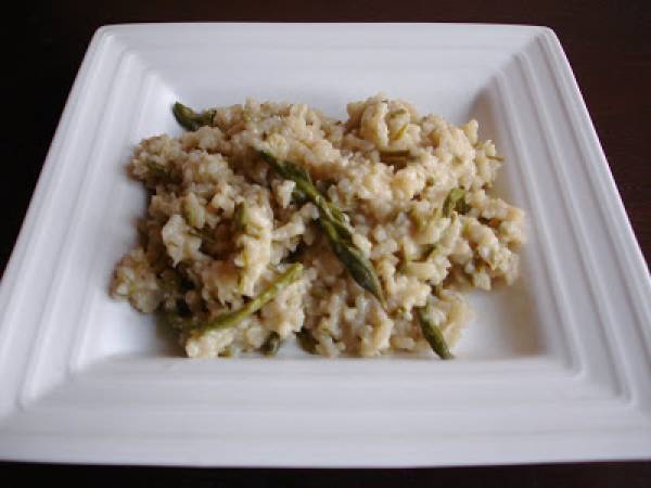 Risotto aux asperges sauvages.