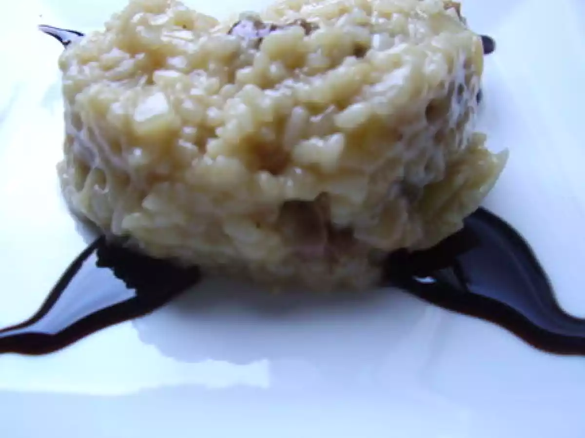Risotto aux cèpes et à l'huile de truffe.