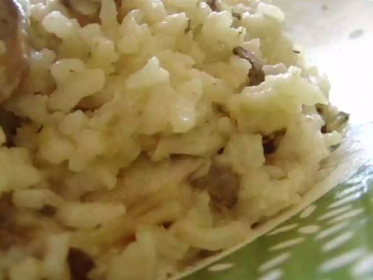 Risotto aux Cèpes et au Poulet (avec bouillon maison)