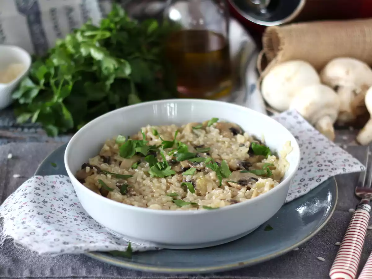 Risotto aux champignons au Cookeo