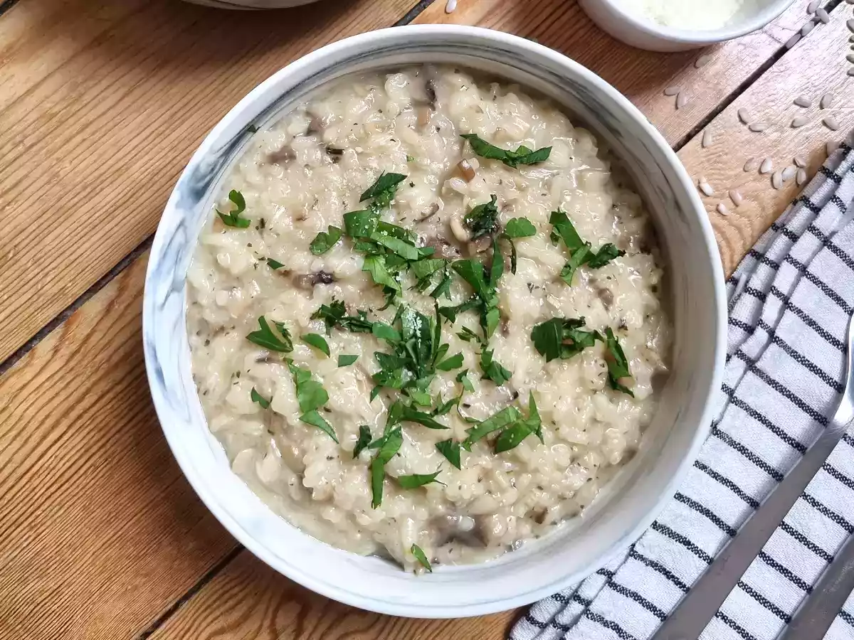 Risotto aux champignons au Thermomix