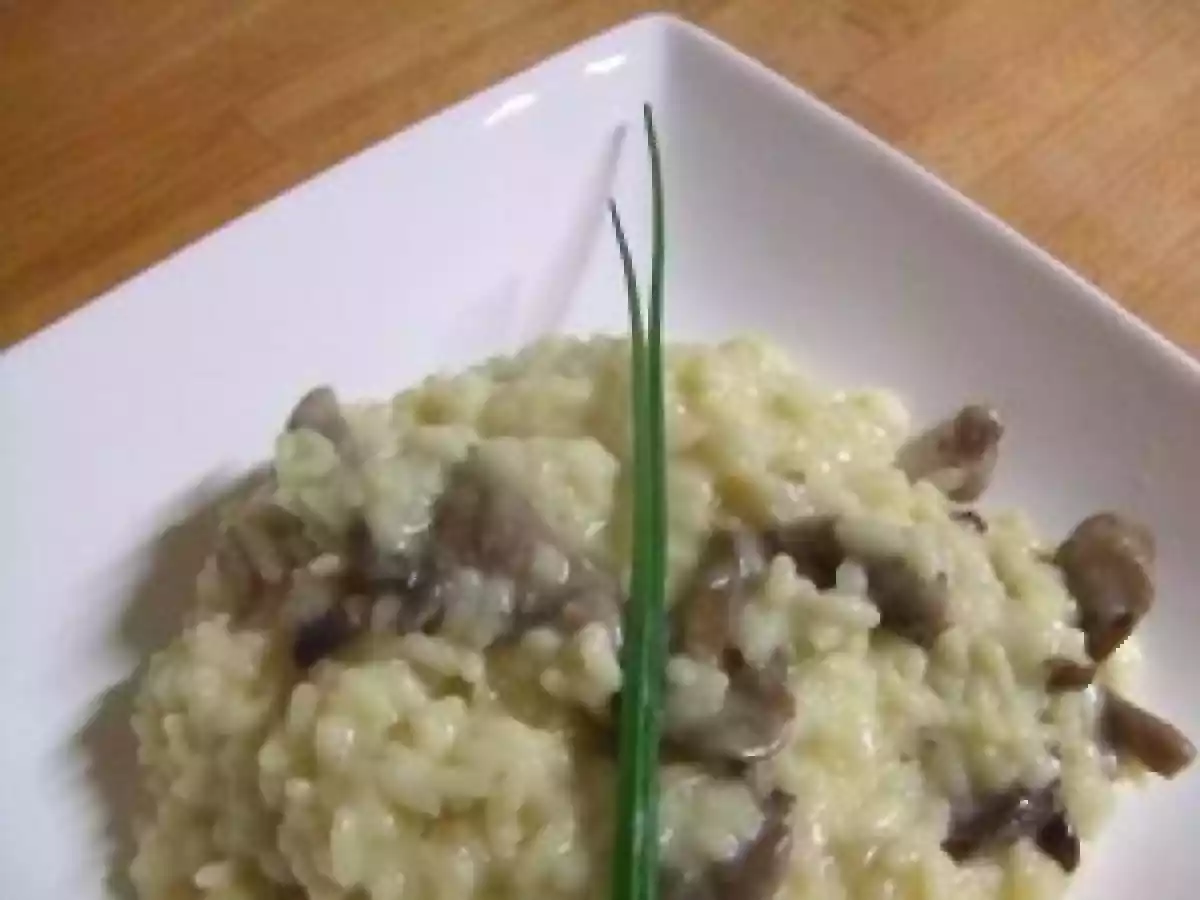 Risotto aux champignons avec une touche de chèvre
