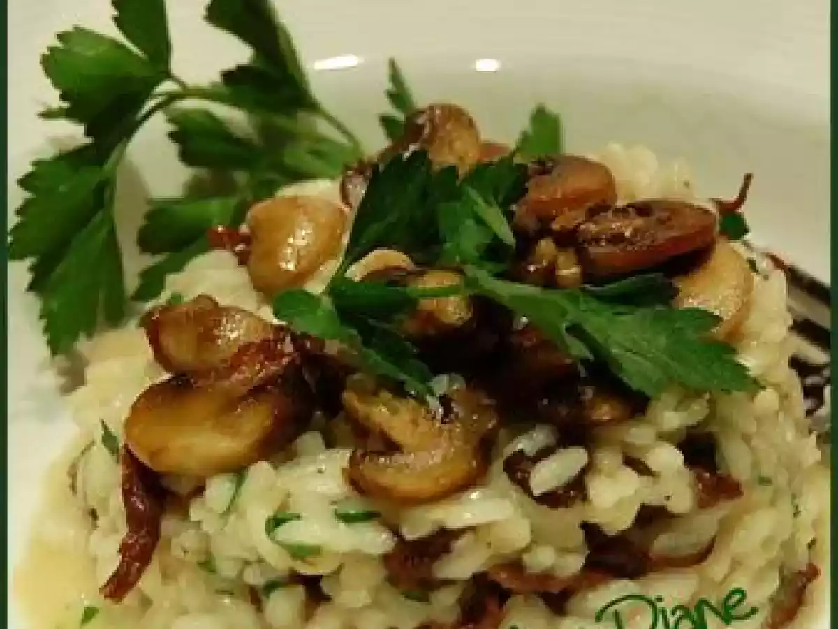 Risotto aux chanterelles et aux champignons de Paris