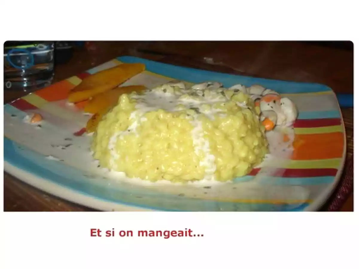 Risotto aux coquilles st jacques et mangue