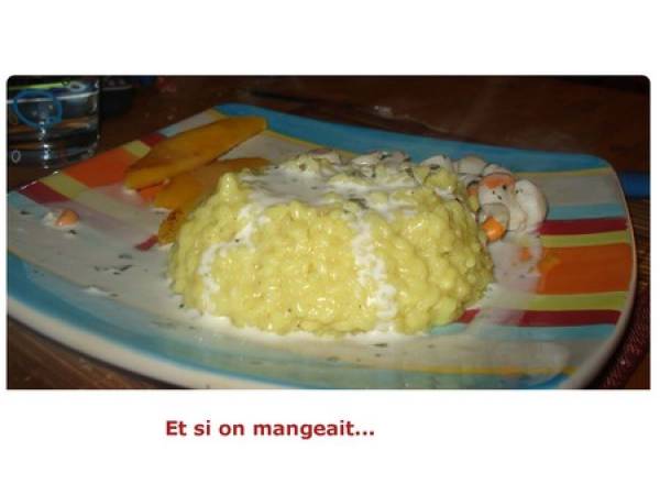 Risotto aux coquilles st jacques et mangue