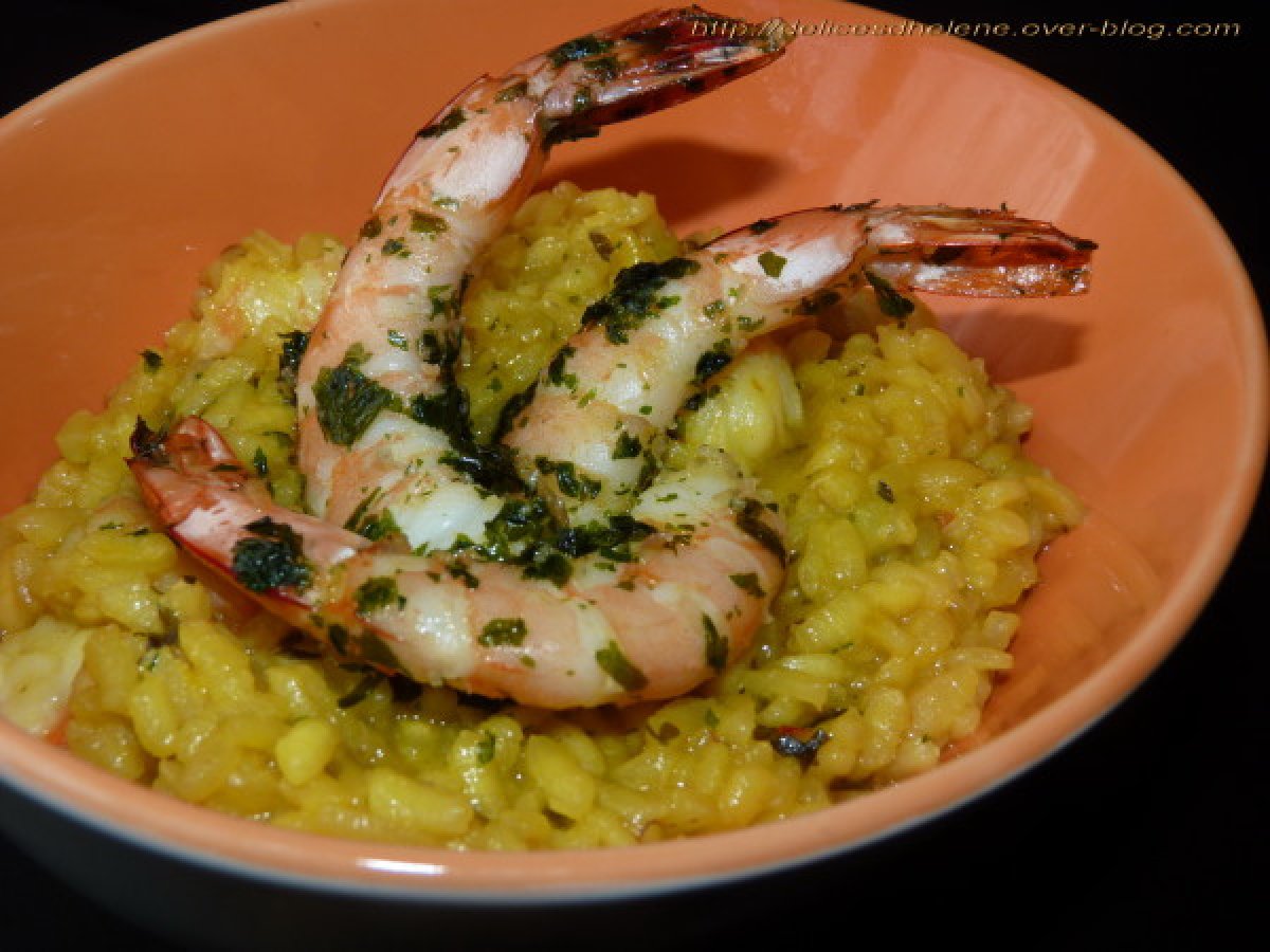 Risotto aux crevettes et au safran Recette Ptitchef