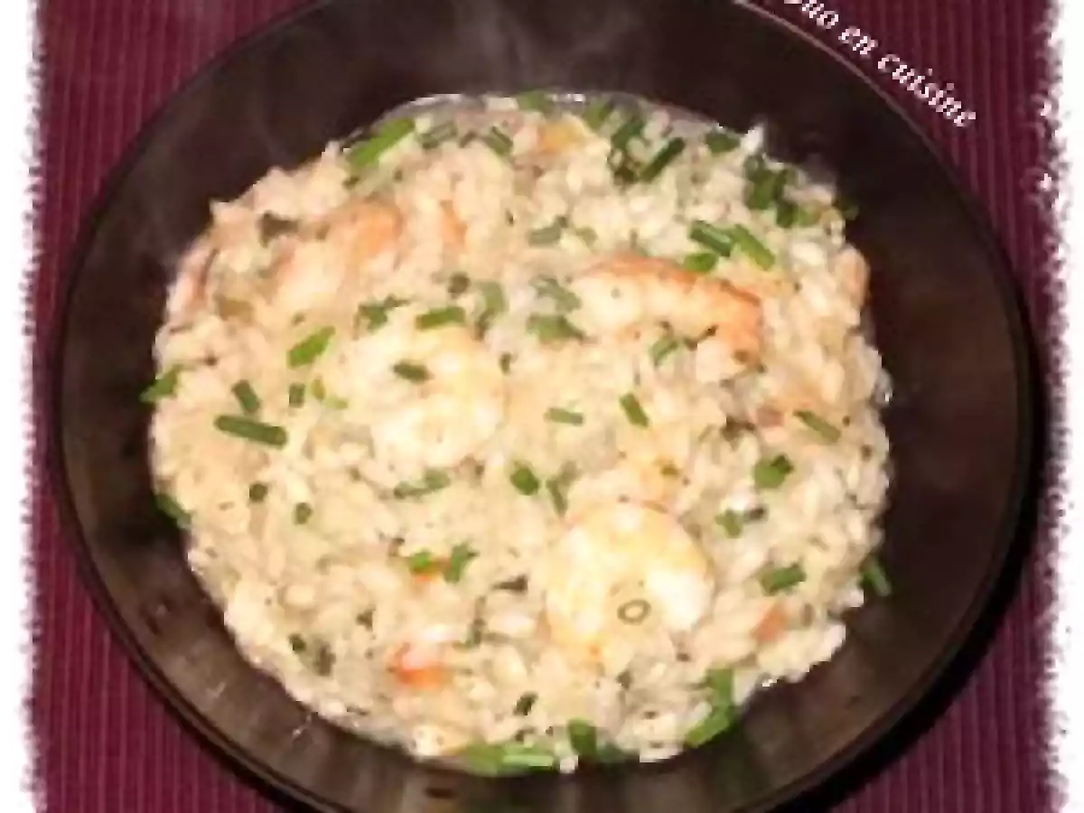 Risotto aux crevettes et au vin blanc