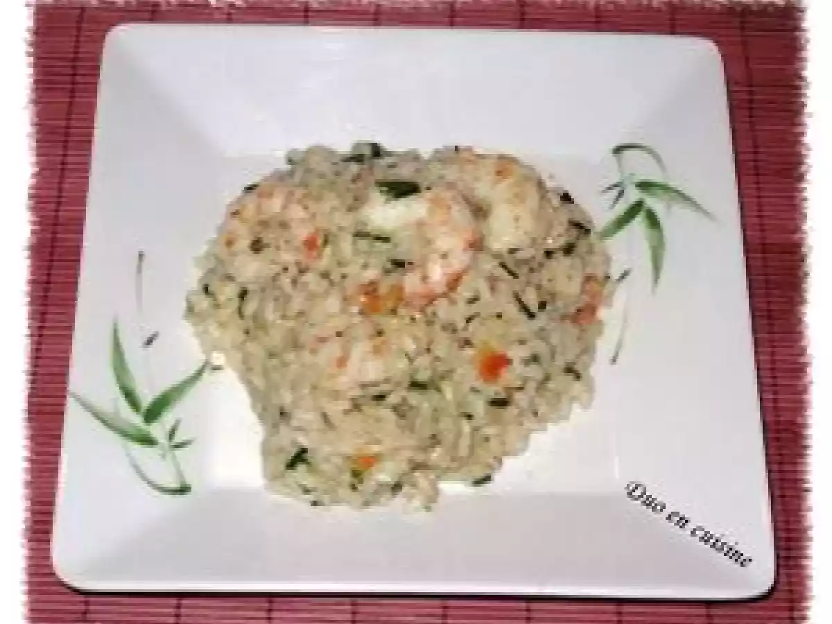 Risotto aux gambas et au mirin