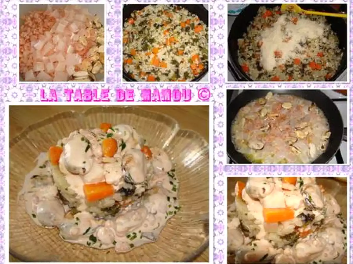 Risotto aux légumes d'hiver, pangas, moules et crevettes - photo 3