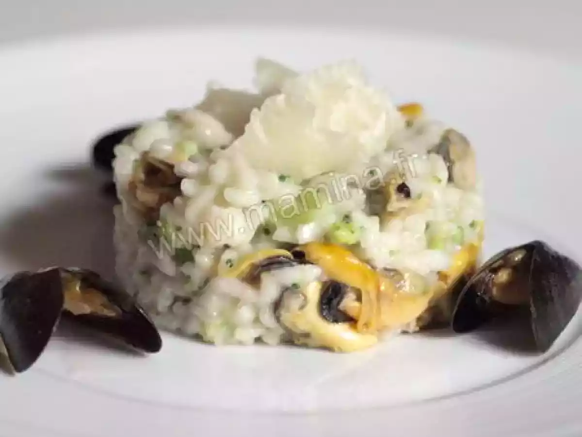 Risotto aux moules et au brocoli