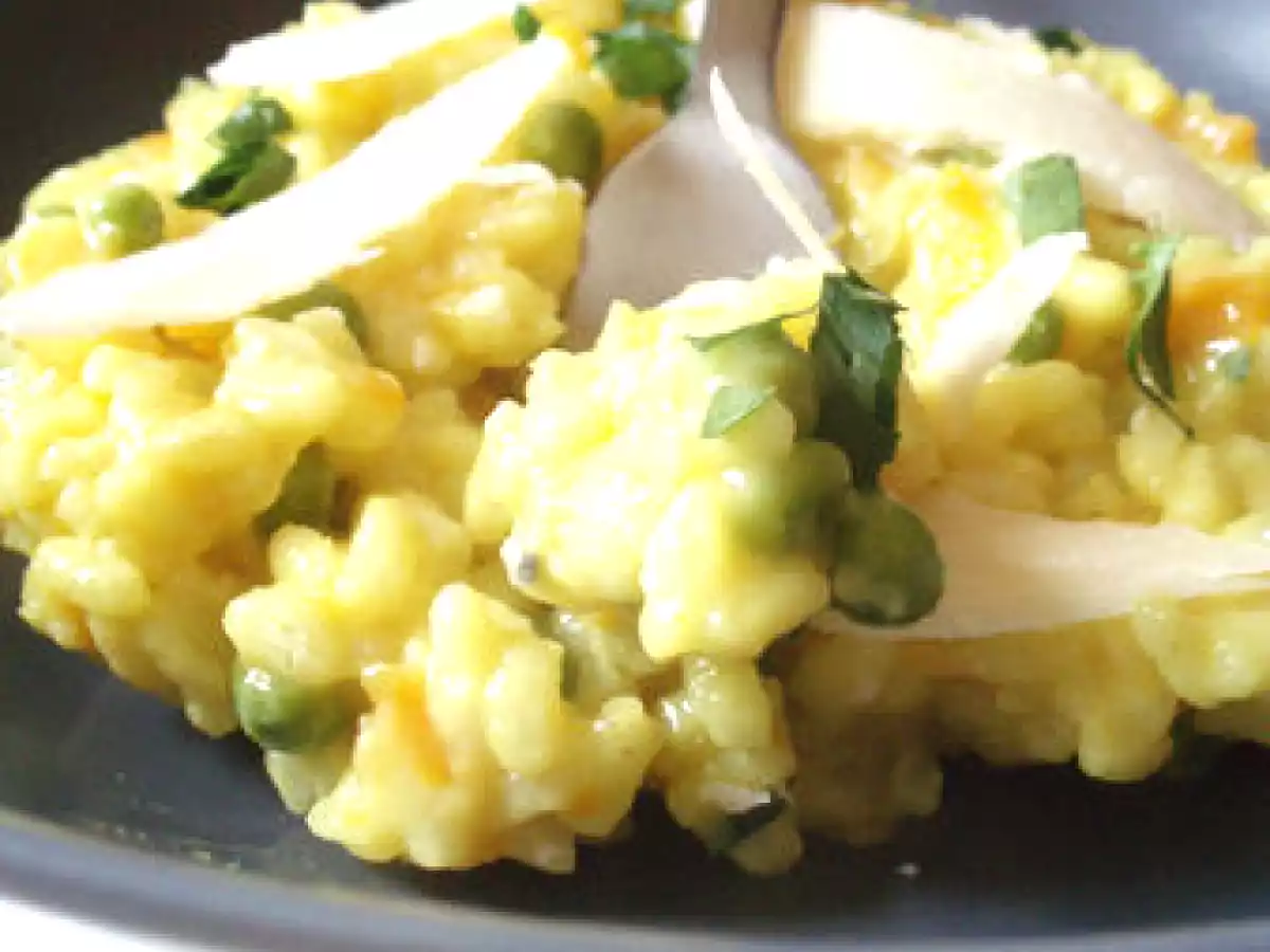 Risotto aux petit pois et carottes nouvelles