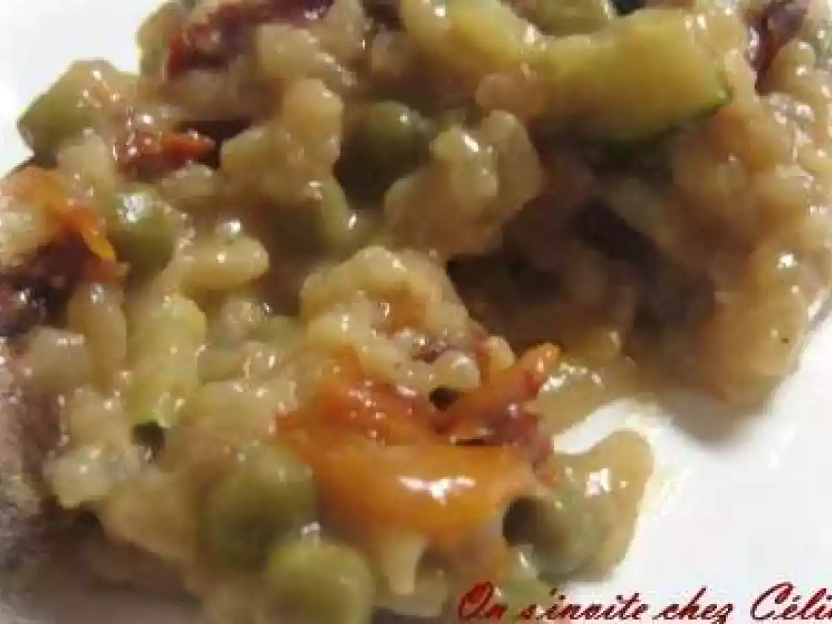 Risotto aux petits pois et courgettes - photo 2