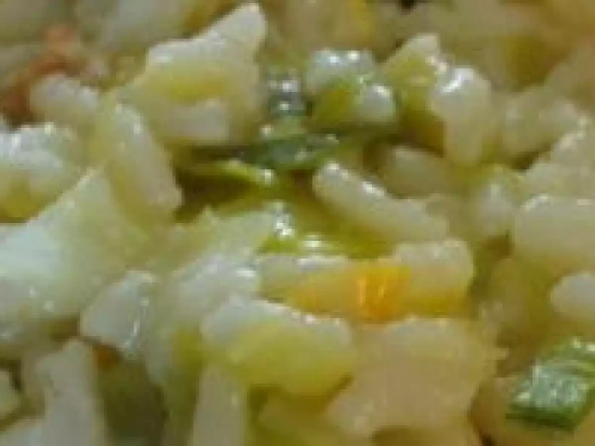 Risotto aux poireaux et saumon fumé