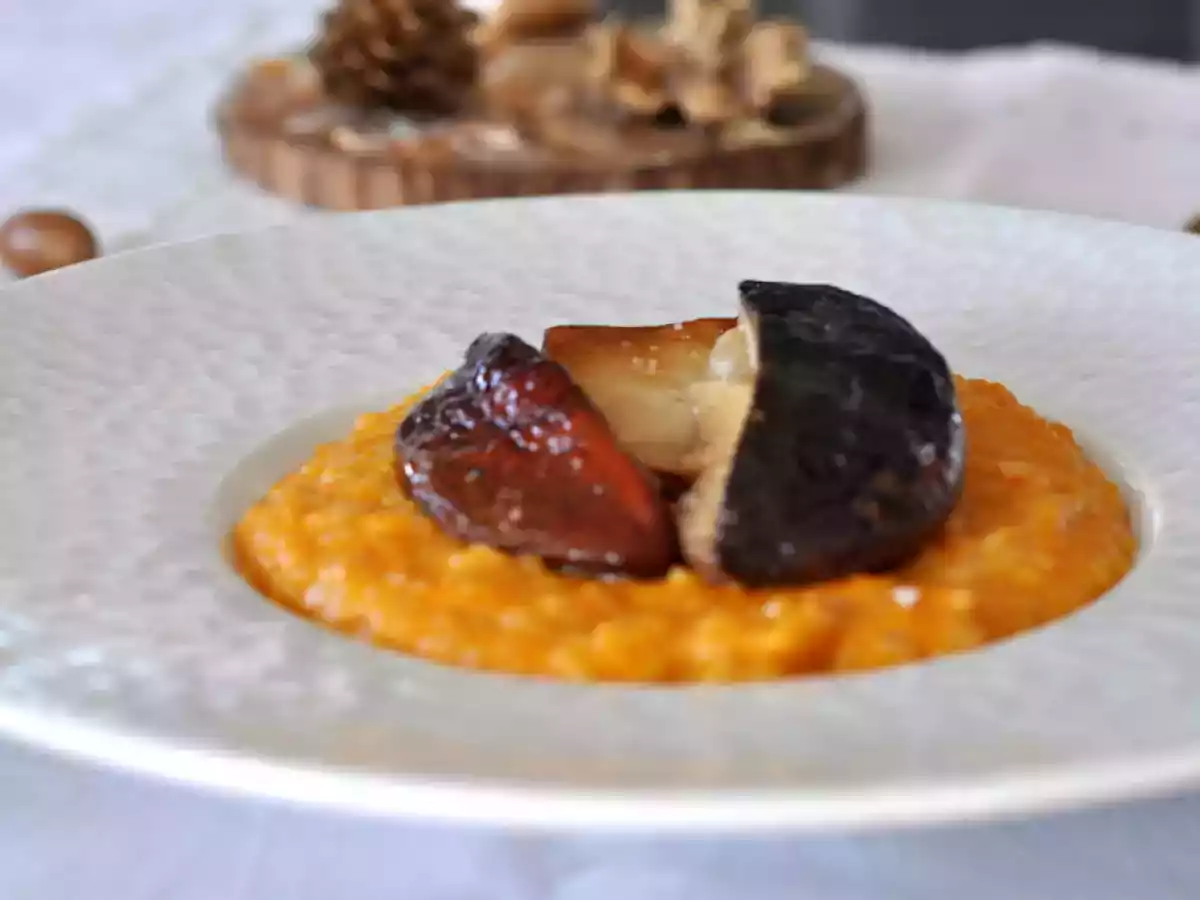 Risotto butternut et cèpes frais