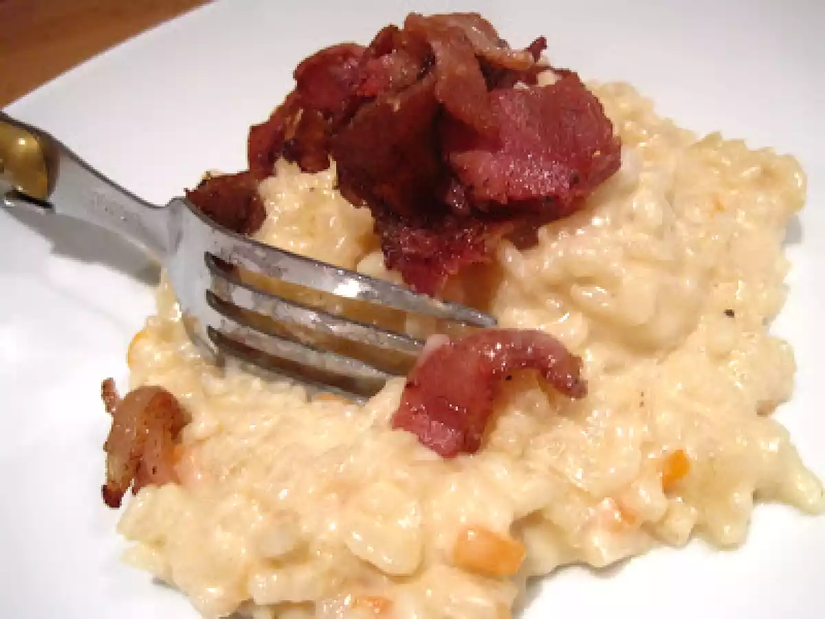 Risotto carotte, safran et lard au balsamique - photo 2