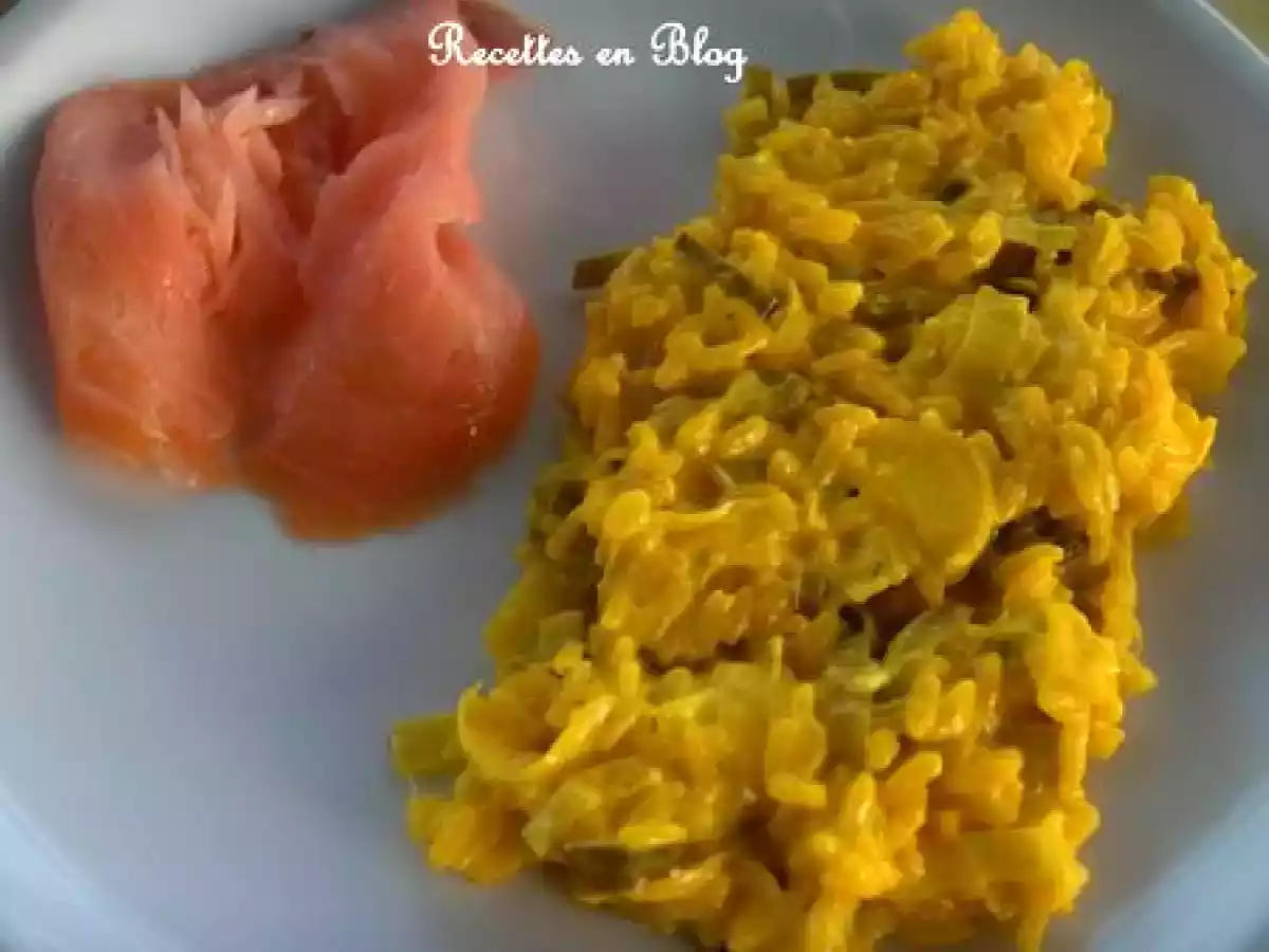 RISOTTO CITRONNE AUX POIREAUX PARMESAN ET SAUMON - photo 2