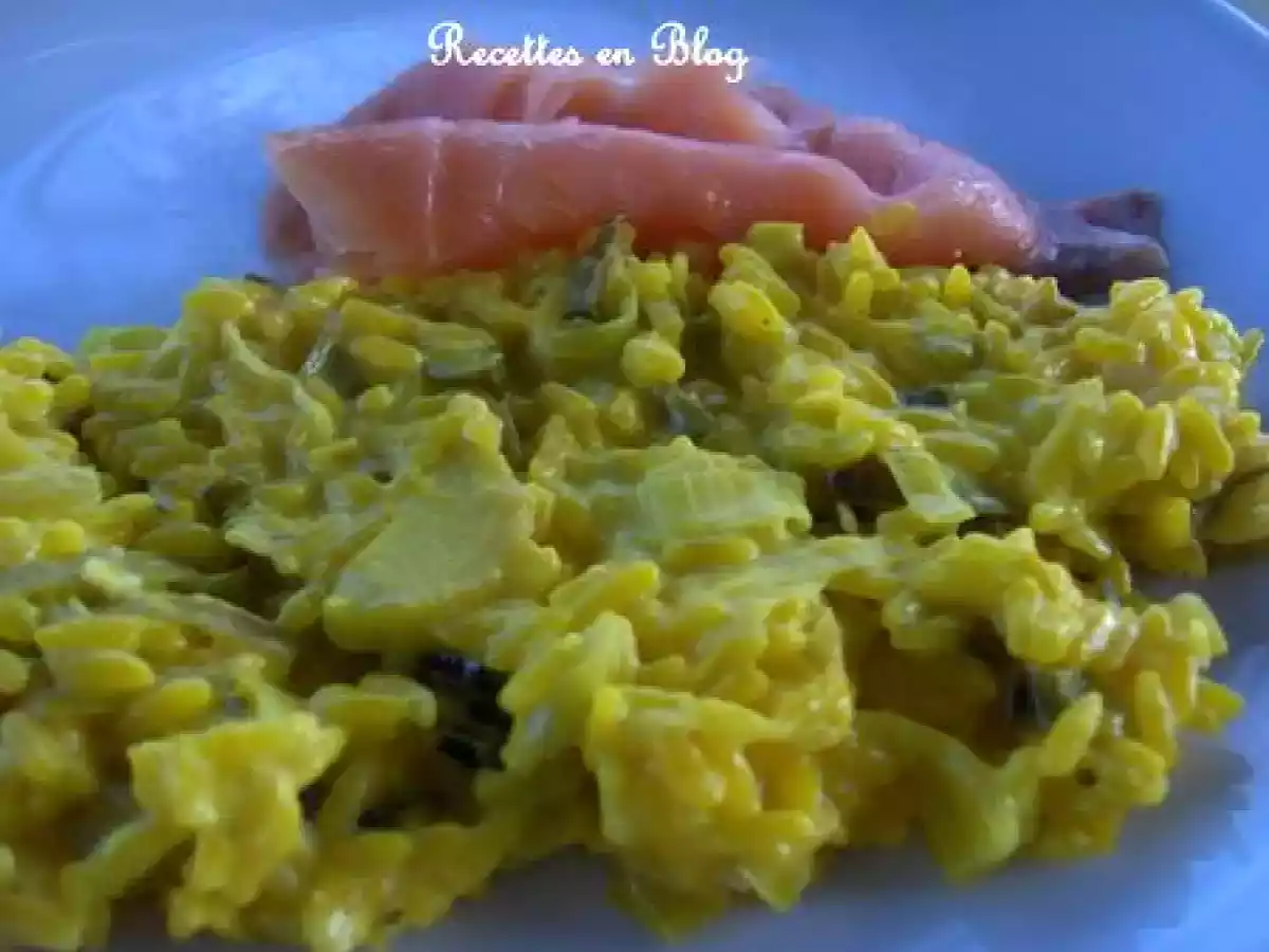 RISOTTO CITRONNE AUX POIREAUX PARMESAN ET SAUMON - photo 3