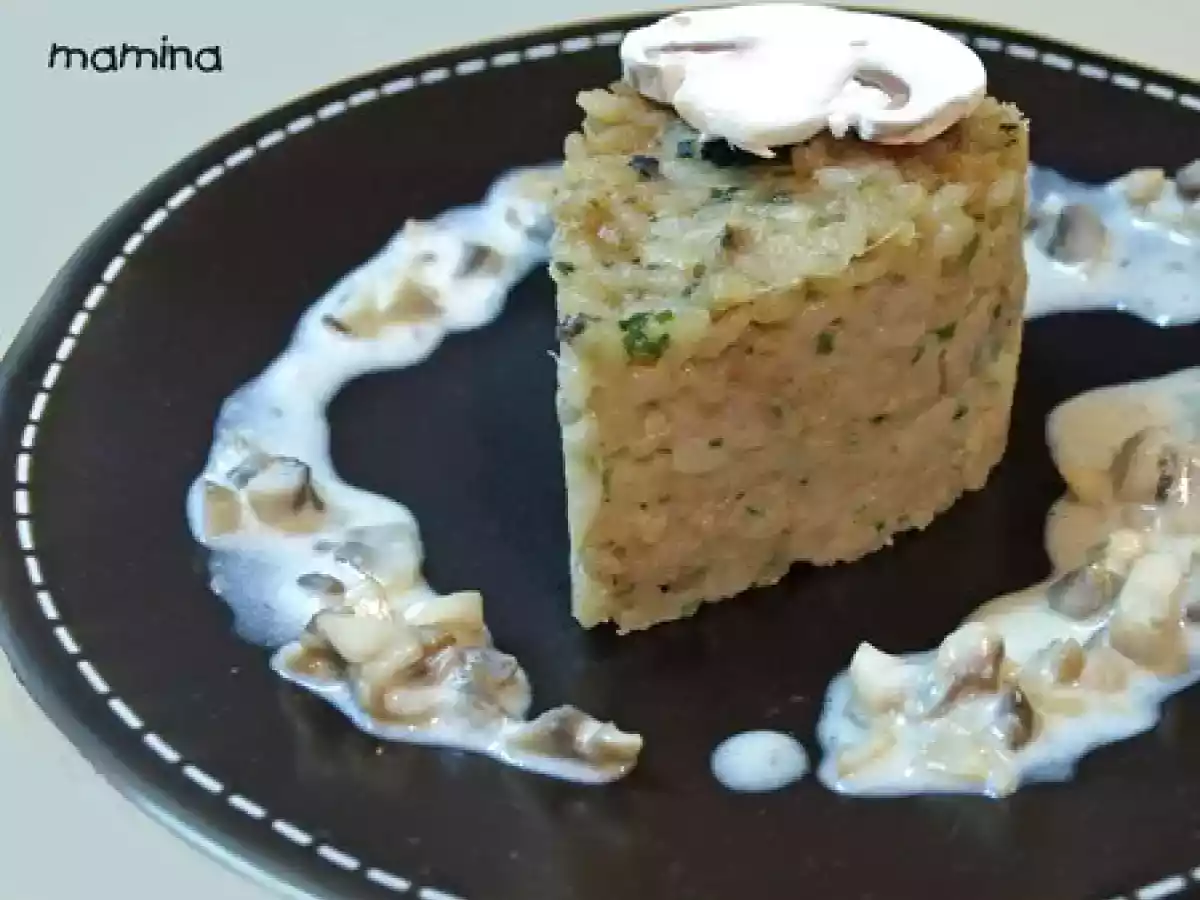 Risotto crémeux à la scamorza et aux champignons (plat végétarien)
