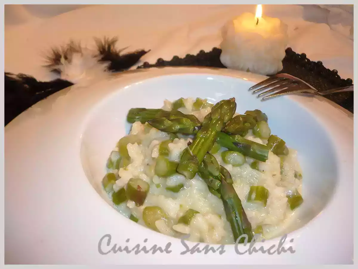 Risotto crèmeux aux asperges et parmesan