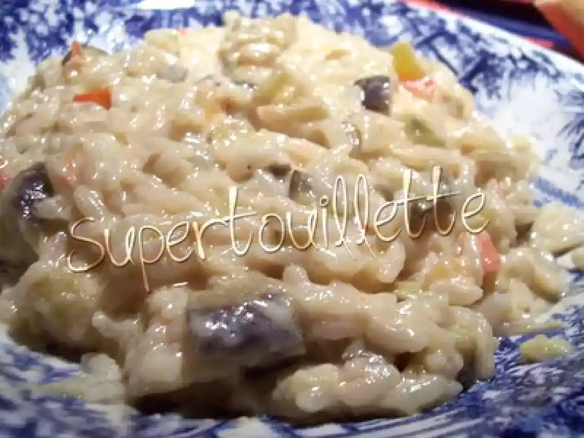 Risotto crémeux aux aubergines