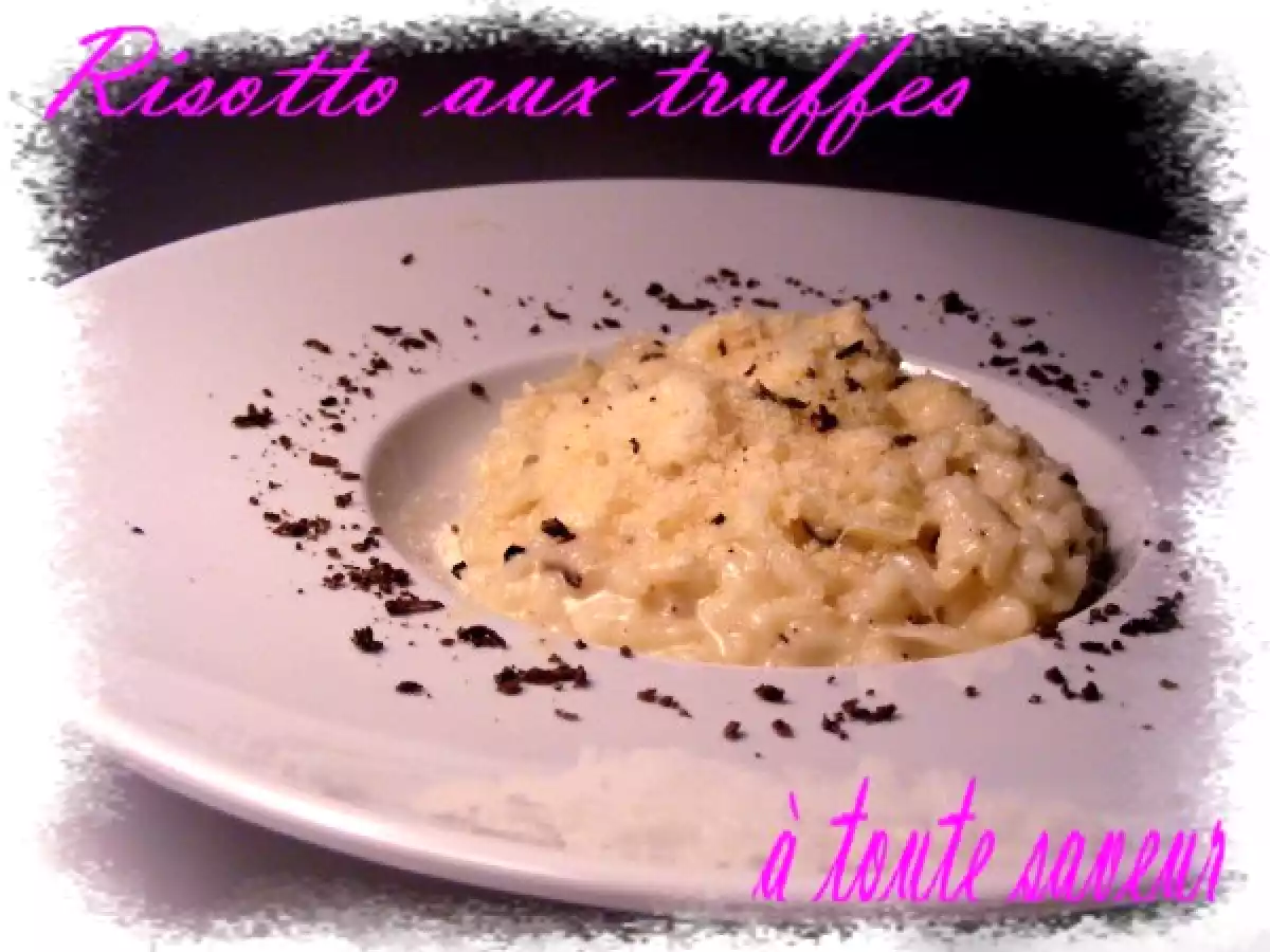 Risotto crémeux aux truffes noires.