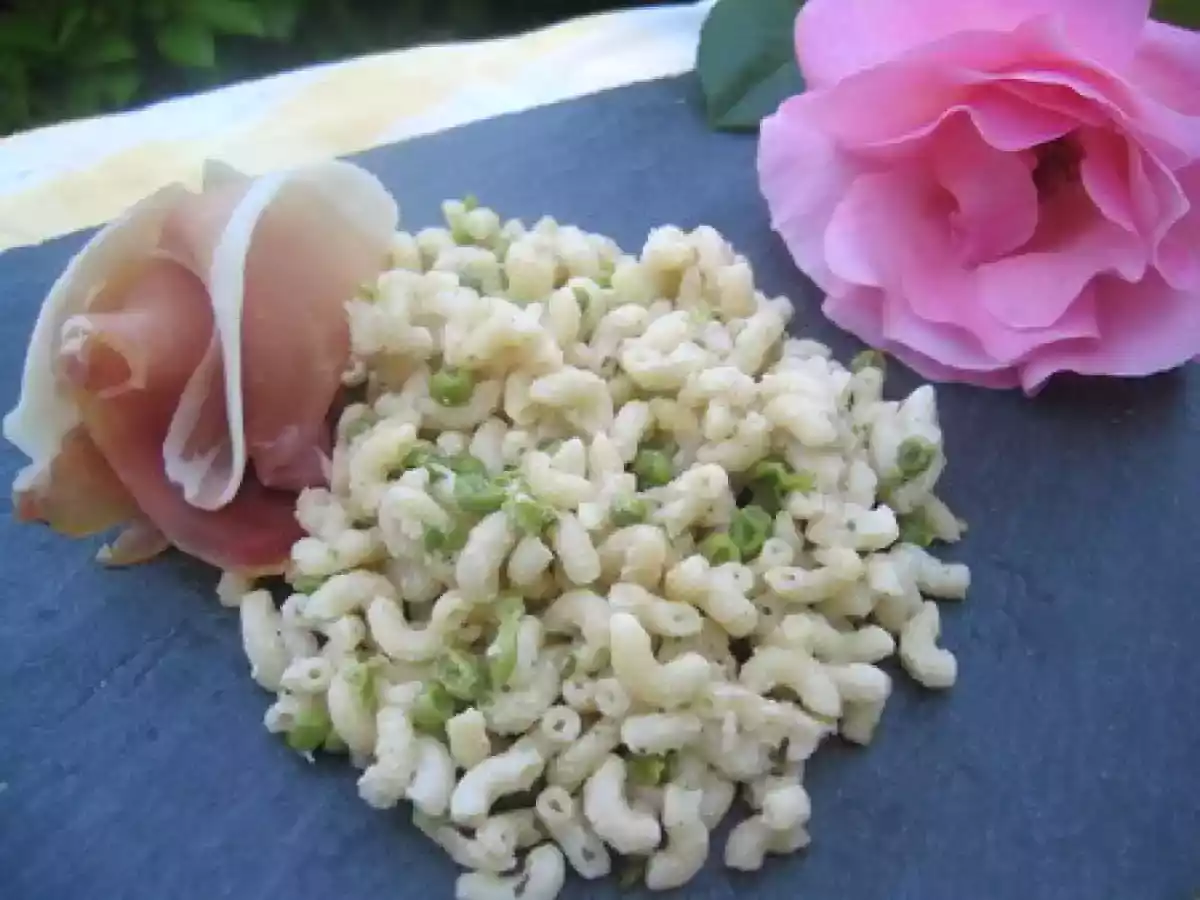 Risotto de Coquillettes Petits Pois et Ossau Iraty