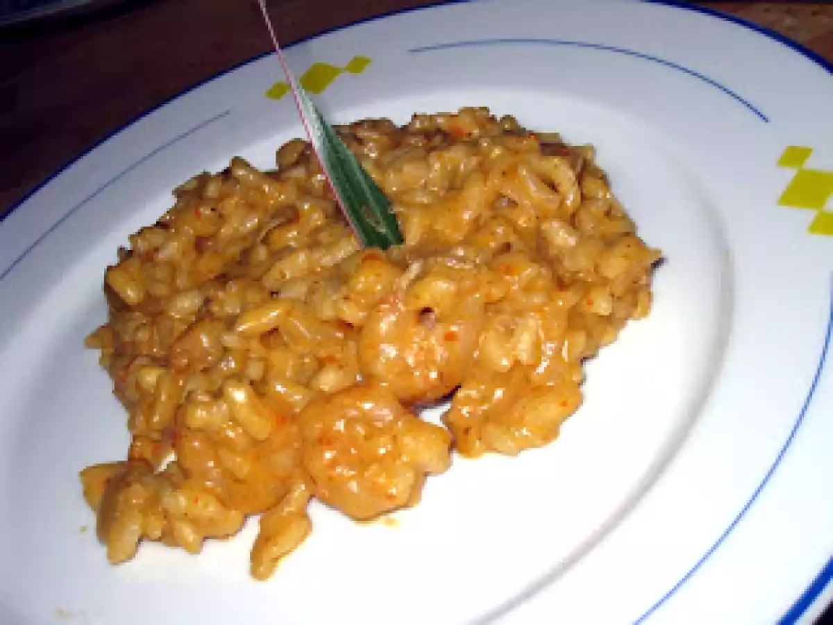 Risotto de crevettes au saté