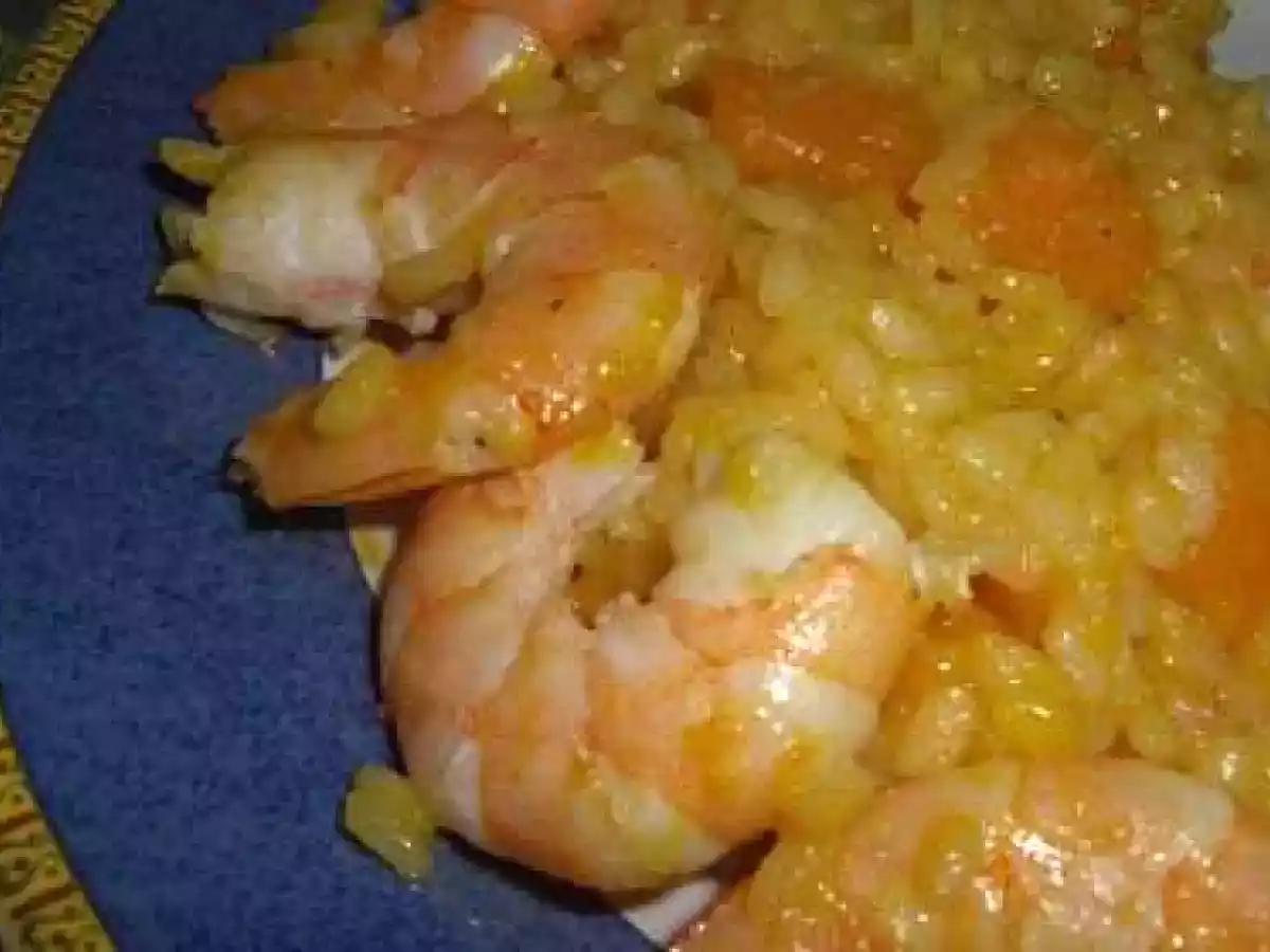 Risotto de potiron aux crevettes