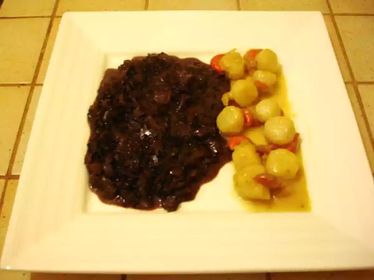 Risotto de riz Venere et noix de saint-jacques poêlées. - photo 2