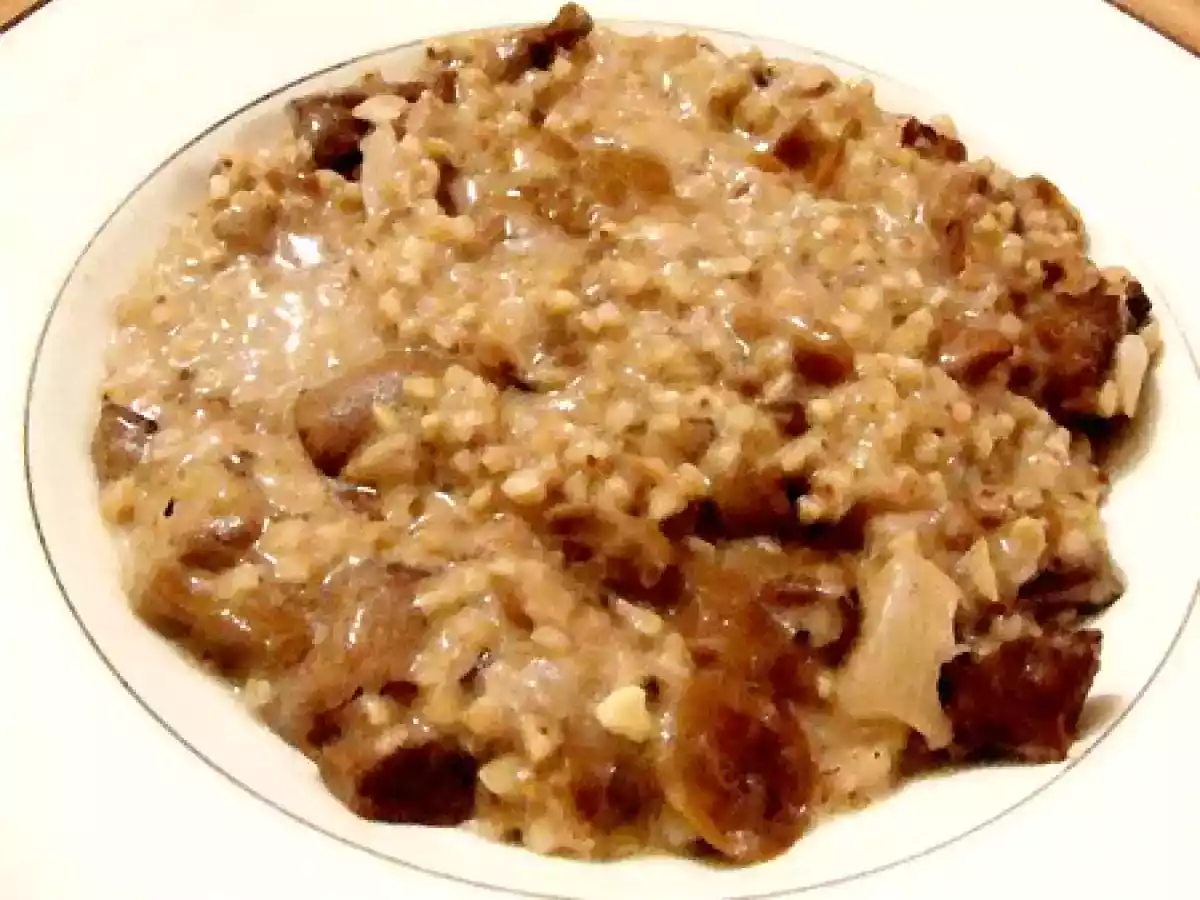 Risotto de sarrasin aux champignon des bois & Mont d'Or