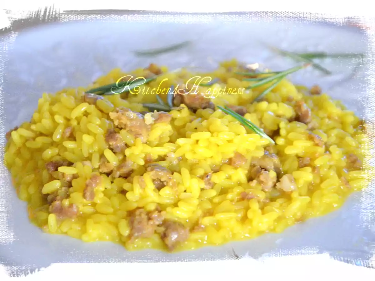 Risotto giallo alla salsiccia